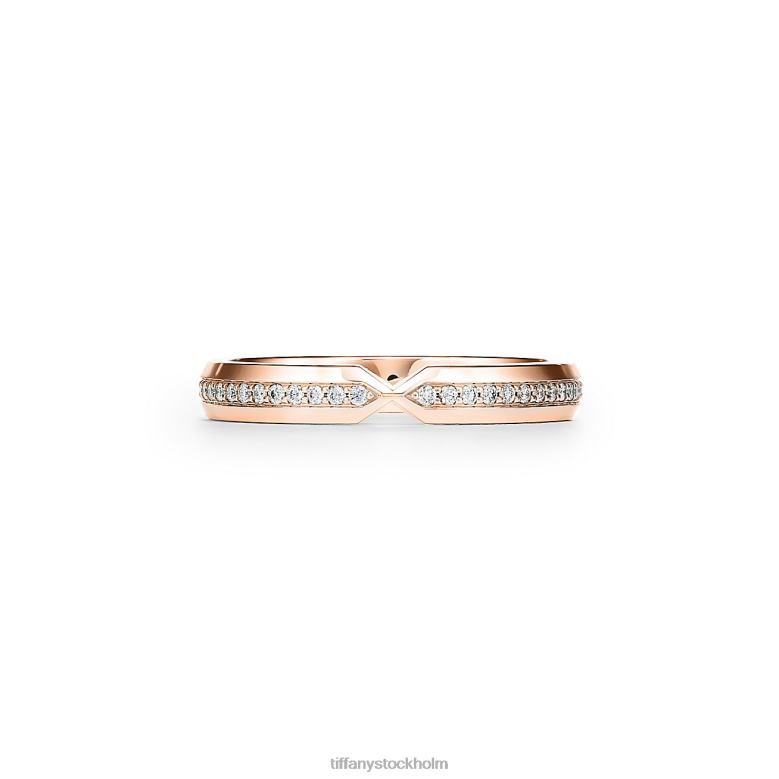 Smycken unisex- Tiffany 26N2D1600 diamant häckande smalbandsring