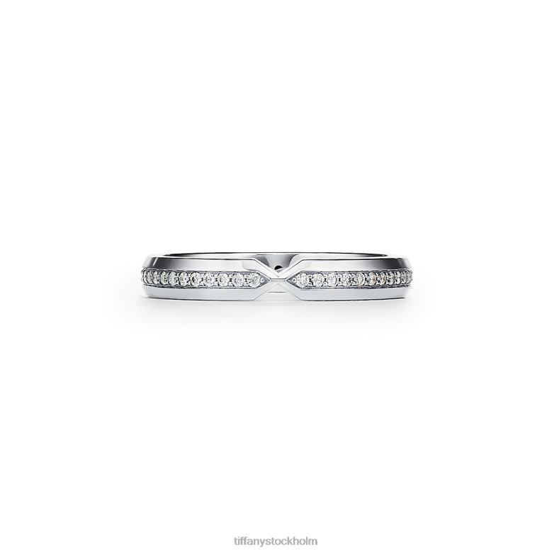 Smycken unisex- Tiffany 26N2D1601 diamant häckande smalbandsring